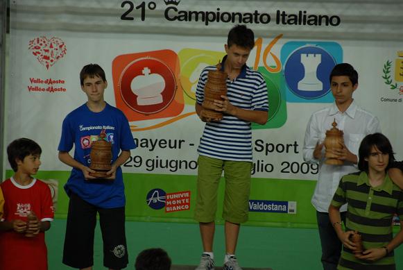Preisverteilung Jugend-Italienmeisterschaft 2009 Kat. U14